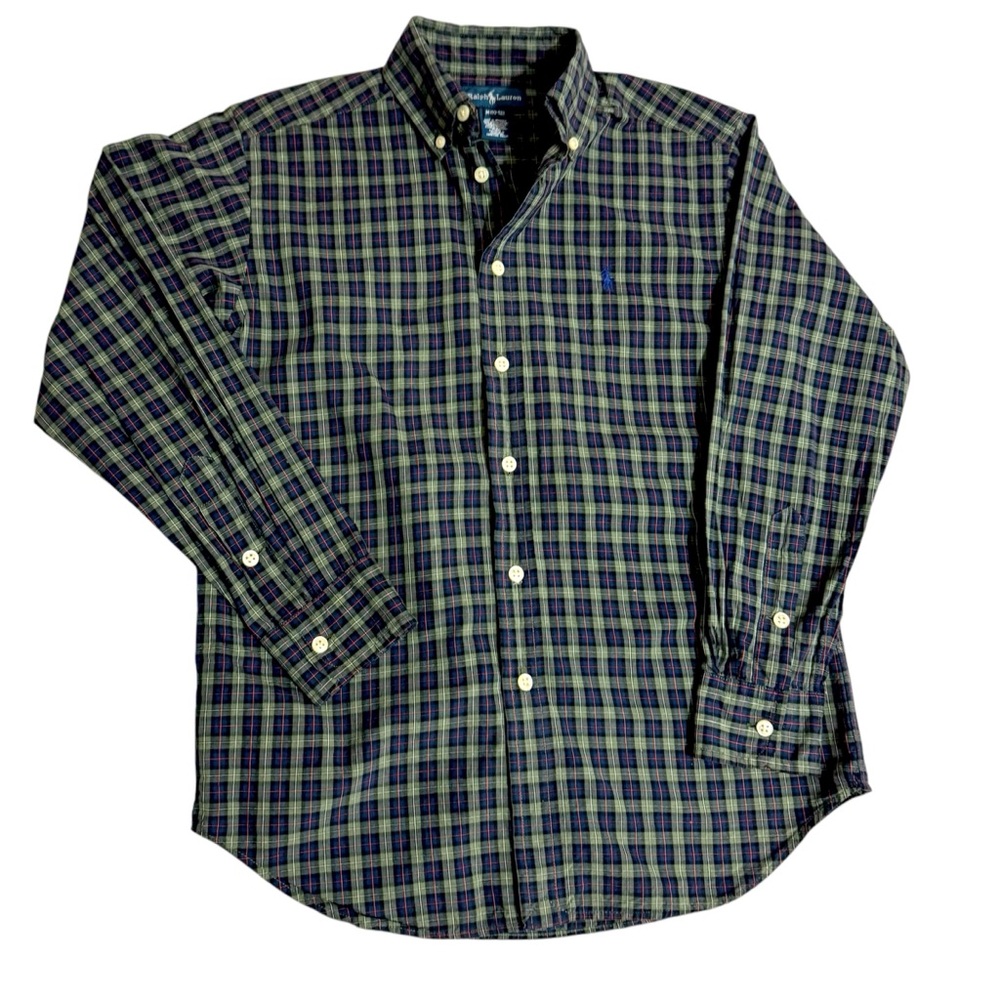Ralph Lauren Boy’s  Green and Blue Plaid Shirt